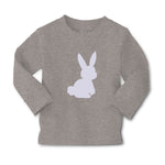 Baby Clothes Easter Bunny Silhouette Light Gray Boy & Girl Clothes Cotton - Cute Rascals