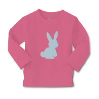 Baby Clothes Easter Bunny Silhouette Light Blue 2 Boy & Girl Clothes Cotton - Cute Rascals