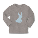Baby Clothes Easter Bunny Silhouette Light Blue 2 Boy & Girl Clothes Cotton - Cute Rascals