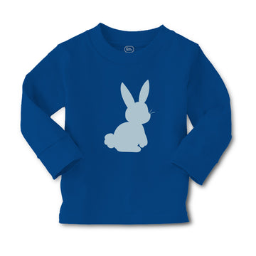 Baby Clothes Easter Bunny Silhouette Light Blue 2 Boy & Girl Clothes Cotton