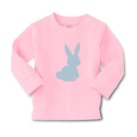 Baby Clothes Easter Bunny Silhouette Light Blue 2 Boy & Girl Clothes Cotton - Cute Rascals