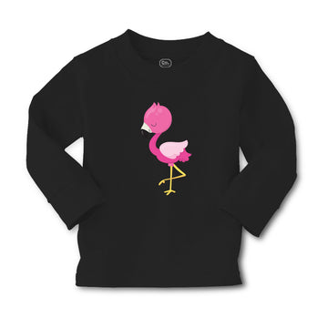 Baby Clothes Dark Pink Flamingo Leg up Close Eyes Boy & Girl Clothes Cotton