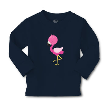 Baby Clothes Dark Pink Flamingo Leg up Close Eyes Boy & Girl Clothes Cotton