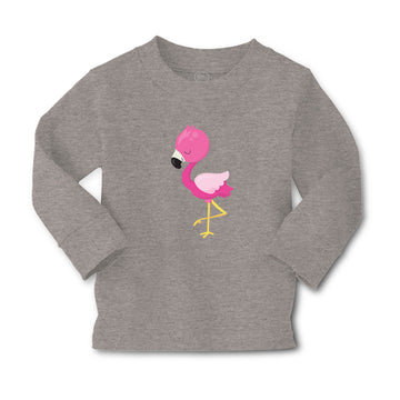 Baby Clothes Dark Pink Flamingo Leg up Close Eyes Boy & Girl Clothes Cotton