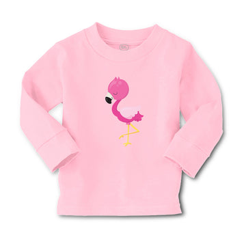 Baby Clothes Dark Pink Flamingo Leg up Close Eyes Boy & Girl Clothes Cotton