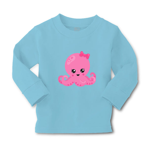 Baby Clothes Pink Octopus Bow Ocean Sea Life Boy & Girl Clothes Cotton - Cute Rascals
