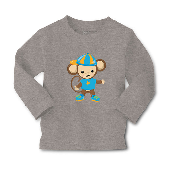 Baby Clothes Monkey Blue T-Shirt Safari Boy & Girl Clothes Cotton - Cute Rascals