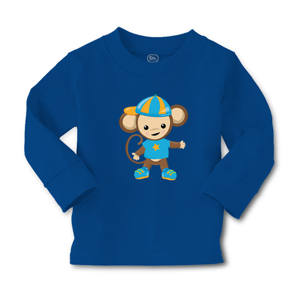 Baby Clothes Monkey Blue T-Shirt Safari Boy & Girl Clothes Cotton - Cute Rascals
