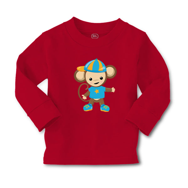 Baby Clothes Monkey Blue T-Shirt Safari Boy & Girl Clothes Cotton - Cute Rascals