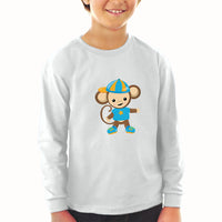 Baby Clothes Monkey Blue T-Shirt Safari Boy & Girl Clothes Cotton - Cute Rascals