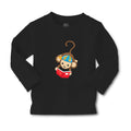 Baby Clothes Monkey Hangs Reads Book Safari Boy & Girl Clothes Cotton