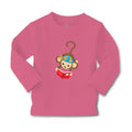 Baby Clothes Monkey Hangs Reads Book Safari Boy & Girl Clothes Cotton