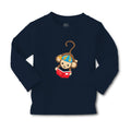 Baby Clothes Monkey Hangs Reads Book Safari Boy & Girl Clothes Cotton