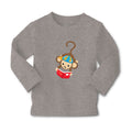 Baby Clothes Monkey Hangs Reads Book Safari Boy & Girl Clothes Cotton