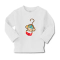 Baby Clothes Monkey Hangs Reads Book Safari Boy & Girl Clothes Cotton