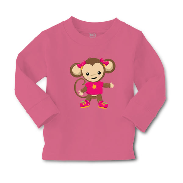 Baby Clothes Monkey Pink T-Shirt Safari Boy & Girl Clothes Cotton - Cute Rascals