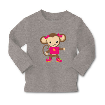 Baby Clothes Monkey Pink T-Shirt Safari Boy & Girl Clothes Cotton