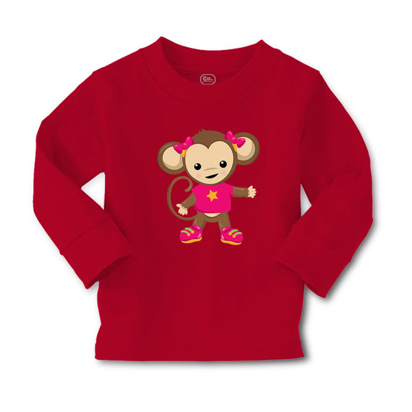 Baby Clothes Monkey Pink T-Shirt Safari Boy & Girl Clothes Cotton - Cute Rascals