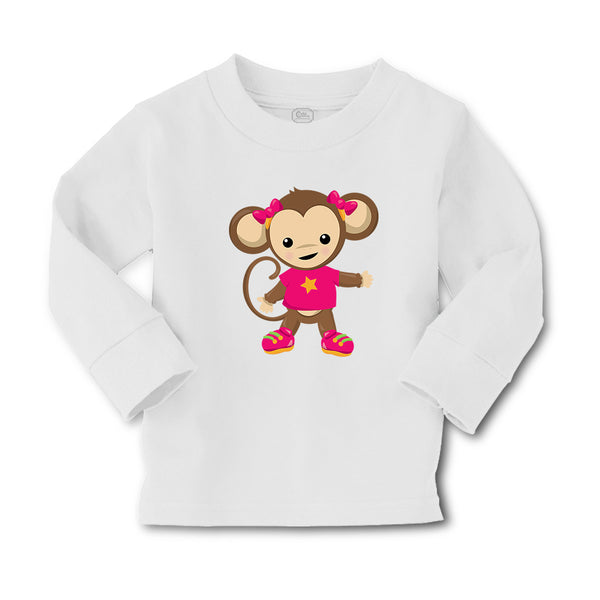 Baby Clothes Monkey Pink T-Shirt Safari Boy & Girl Clothes Cotton - Cute Rascals