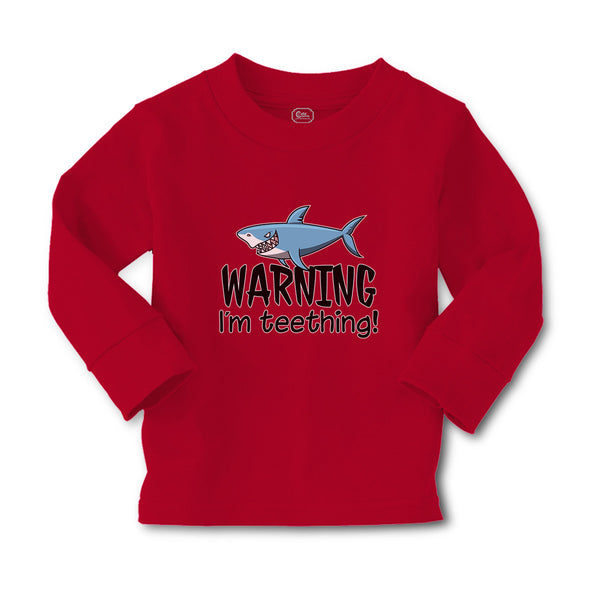 Baby Clothes Warning I'M Teething! Shark Humour Marine Fish Boy & Girl Clothes - Cute Rascals