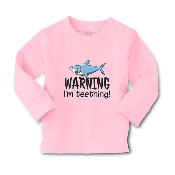 Baby Clothes Warning I'M Teething! Shark Humour Marine Fish Boy & Girl Clothes - Cute Rascals