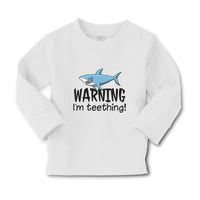 Baby Clothes Warning I'M Teething! Shark Humour Marine Fish Boy & Girl Clothes - Cute Rascals