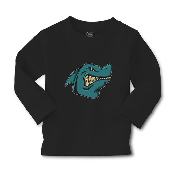 Baby Clothes Angry Shark Cartoon Head Toothy Logo Boy & Girl Clothes Cotton - Cute Rascals