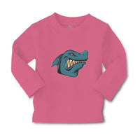 Baby Clothes Angry Shark Cartoon Head Toothy Logo Boy & Girl Clothes Cotton - Cute Rascals