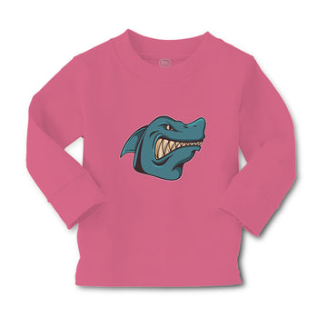 Baby Clothes Angry Shark Cartoon Head Toothy Logo Boy & Girl Clothes Cotton