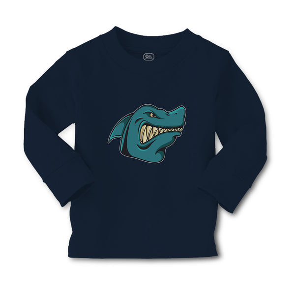 Baby Clothes Angry Shark Cartoon Head Toothy Logo Boy & Girl Clothes Cotton - Cute Rascals