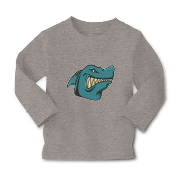 Baby Clothes Angry Shark Cartoon Head Toothy Logo Boy & Girl Clothes Cotton