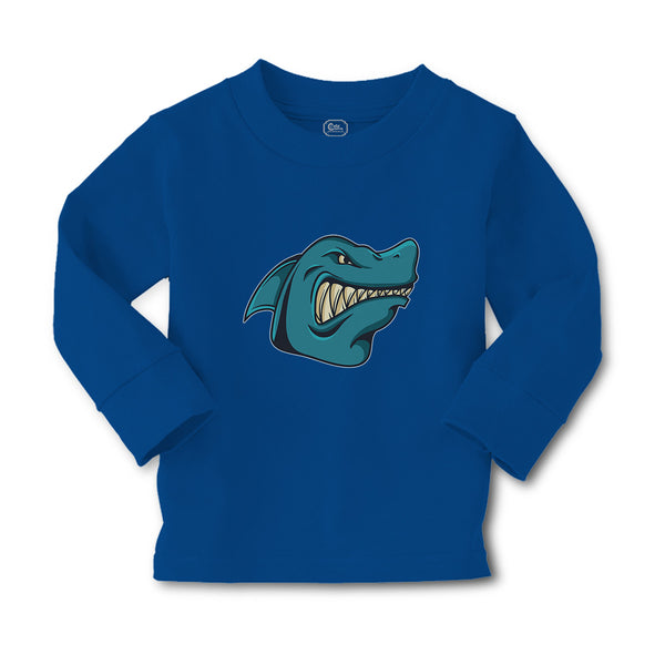 Baby Clothes Angry Shark Cartoon Head Toothy Logo Boy & Girl Clothes Cotton - Cute Rascals