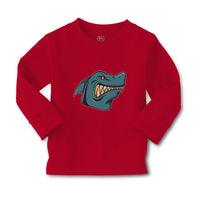 Baby Clothes Angry Shark Cartoon Head Toothy Logo Boy & Girl Clothes Cotton - Cute Rascals