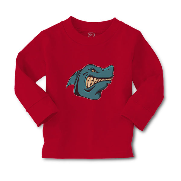 Baby Clothes Angry Shark Cartoon Head Toothy Logo Boy & Girl Clothes Cotton - Cute Rascals