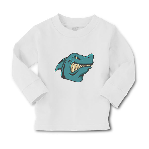 Baby Clothes Angry Shark Cartoon Head Toothy Logo Boy & Girl Clothes Cotton - Cute Rascals