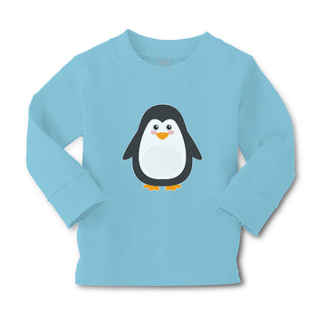 Baby Clothes Cute Aquamarine Fatty Penguin Gesture Boy & Girl Clothes Cotton