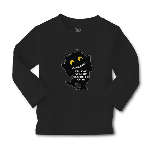 Baby Clothes Scaring Aargh!! I'Ll You'Re Cute Silhouette Spooky Cotton - Cute Rascals