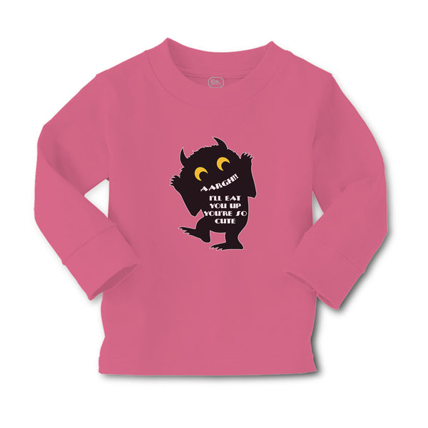 Baby Clothes Scaring Aargh!! I'Ll You'Re Cute Silhouette Spooky Cotton - Cute Rascals