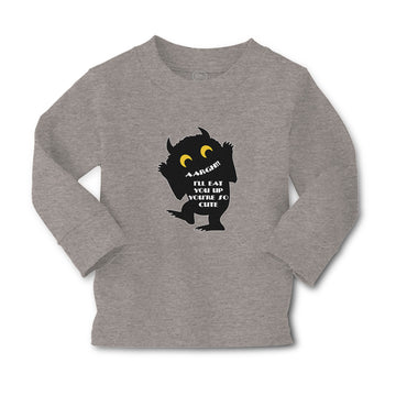 Baby Clothes Scaring Aargh!! I'Ll You'Re Cute Silhouette Spooky Cotton