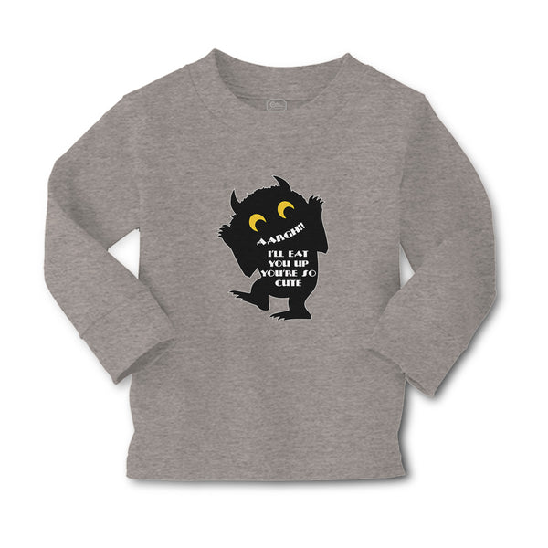 Baby Clothes Scaring Aargh!! I'Ll You'Re Cute Silhouette Spooky Cotton - Cute Rascals
