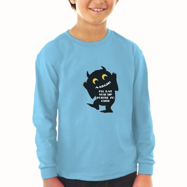 Baby Clothes Scaring Aargh!! I'Ll You'Re Cute Silhouette Spooky Cotton - Cute Rascals