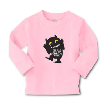 Baby Clothes Scaring Aargh!! I'Ll You'Re Cute Silhouette Spooky Cotton