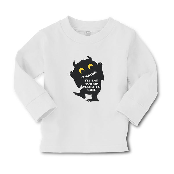 Baby Clothes Scaring Aargh!! I'Ll You'Re Cute Silhouette Spooky Cotton - Cute Rascals