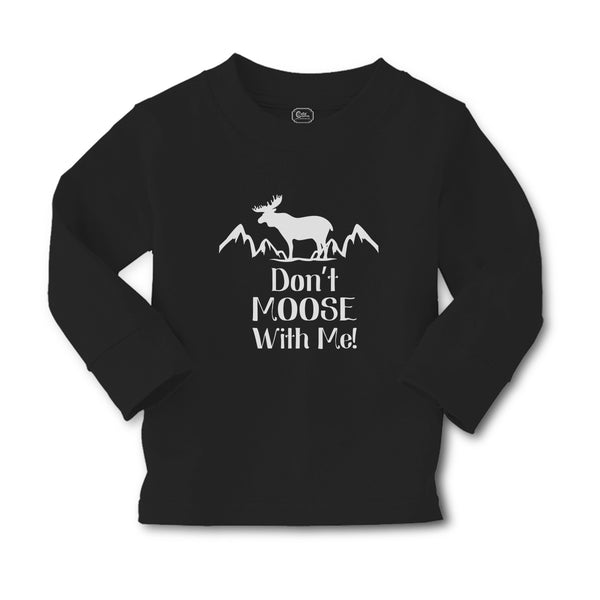 Baby Clothes Don'T Moose with Me! Silhouette Elk with Horns Side View Cotton - Cute Rascals