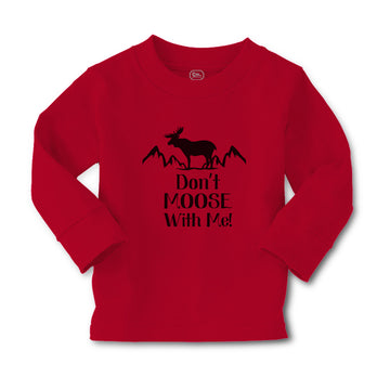 Baby Clothes Don'T Moose with Me! Silhouette Elk with Horns Side View Cotton