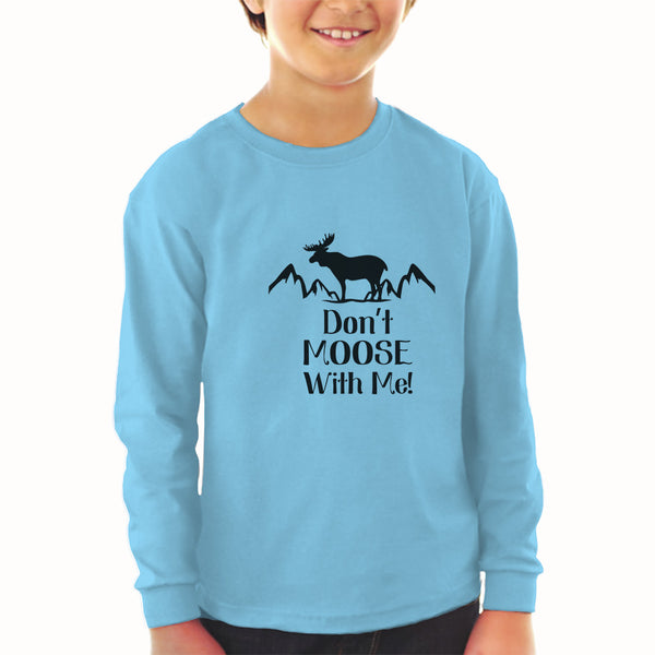 Baby Clothes Don'T Moose with Me! Silhouette Elk with Horns Side View Cotton - Cute Rascals