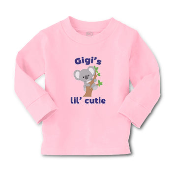 Baby Clothes Gigi's Lil' Cutie Koala Bear Animal Sitting Wood Branch Cotton