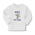 Baby Clothes Gigi's Lil' Cutie Koala Bear on Wood Branch with Green Leaves