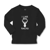 Baby Clothes I like Big Racks Deer A Silhouette Head and Horns Cotton - Cute Rascals