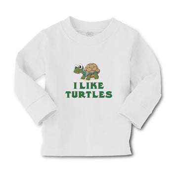Baby Clothes I like Turtles Cute and Funny Smiling Boy & Girl Clothes Cotton